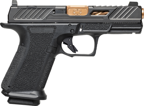 Shadow Systems SS1039CA MR920 Elite 9mm 10+1 Bronze TICN Black Nitride Optic Cut/Serrated/Window Cut Stainless Steel Slide Black Black Interchangeable Backstrap Grip *CA Compliant                     