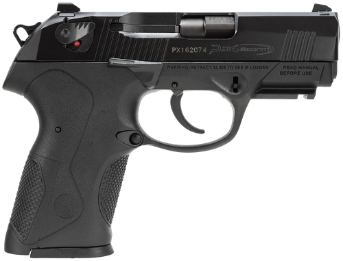 Beretta USA JXC9F20 Px4 Storm Compact 9mm Luger 10+1 3.27" Black Steel Barrel, Black Bruniton Serrated Steel Slide, Black Polymer Frame w/Picatinny Rail & Interchangeable Backstrap Grip, Ambidextrous 