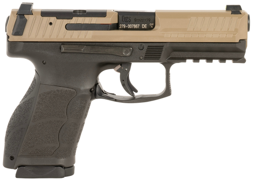 HK 81001195 VP9A1  Full Size Frame 9mm Luger 20+1 17+1 Black Flat Dark Earth Steel Optic Ready/Serrated Slide Brown Polymer Frame w/Picatinny Rail Interchangeable Backstrap Grip Ambidextrous          
