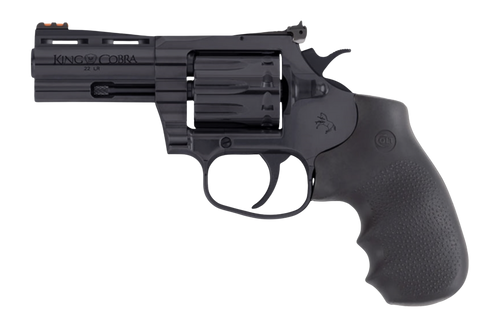 Colt Mfg KCOBRA22-BP3RFO King Cobra Target 22 LR 10rd Shot 3" Blued Vent Rib Barrel, Blued Carbon Steel Cylinder & Frame, Black Hogue Overmolded Grip, Exposed Hammer                                   