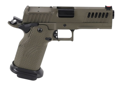 Fierce Firearms FGZ9-9-C-GB Grizz Commander 9mm Luger 19+1 4.25" Black Bull Barrel, Optic Ready/Serrated Slide, OD Green Cerakote w/Black Controls Steel Frame w/Accessory Rail, RMR Footprint          