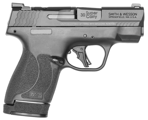 Smith & Wesson 13473 M&P Shield Plus Optic Ready 30 Super Carry 3.10" Barrel 13+1 Or 16+1, Black Polymer Frame & Grip, Optic Cut Armornite Stainless Steel Slide, Tritium Night Sights, Manual Safety   