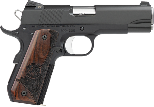 Dan Wesson 01838 Guardian  38 Super 9+1 4.25" Stainless Steel Barrel, Black Duty Serrated Stainless Steel Slide, Black Aluminum Frame w/Beavertail, Wood Grip, Ambidextrous                             