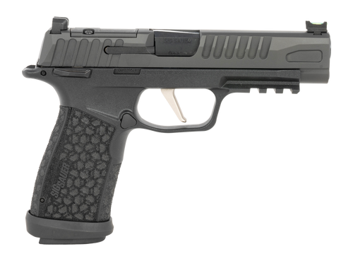 Sig Sauer 365XF9BFOMS P365 Fuse Compact 9mm Luger 17+1 4.30" Black DLC Barrel, Black Nitron Stainless Steel Optic Ready/Serrated Slide, Black Stainless Steel Frame w/Picatinny Rail, Black LXG Grip    