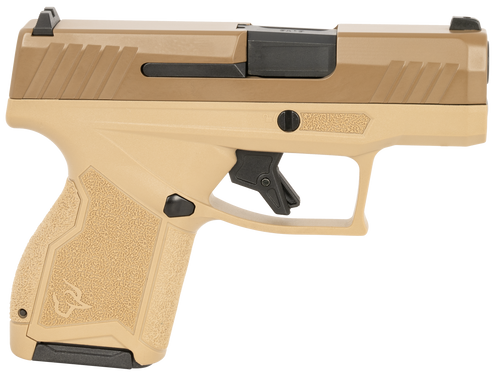 Taurus 1GX4M931ET GX4  Micro-Compact 9mm Luger 11+1 3.06" Black Barrel, Tan Cerakote Serrated Slide, Coyote Tan Stainless Steel Frame                                                                   