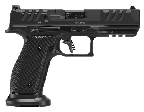 Walther Arms 289700810 PDP  Full Size 9mm Luger 10+1 4.50" Black Polygonal Rifled Barrel, Black Optic Ready/Serrated Slide, Black Steel Frame w/Picatinny Rail, Textured Wraparound Grip                