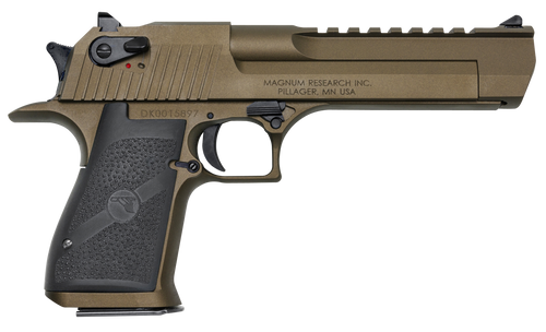 Magnum Research DE50BB Desert Eagle Mark XIX 50 AE 6" 7+1 Burnt Bronze Cerakote Carbon Steel Frame & Slide Black Rubber Grip                                                                            