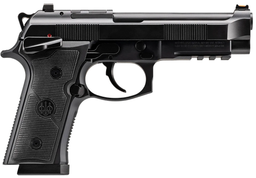 Beretta USA J92XFMSDA15 92GTS  9mm Luger 15+1 4.70" Black Inox Steel Barrel, Black Cerakote Optic Ready/Serrated Steel Slide + Aluminum Frame w/Beavertail & Picatinny Rail, Ambidextrous               