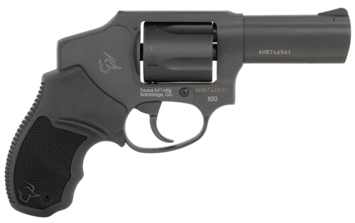 Taurus 2-850131 850  Small 38 Special 5 Shot 3" Matte Black Alloy Steel Barrel, Cylinder & Frame, Black Rubber Grip, Transfer Bar Safety, Concealed Hammer                                              