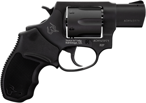 Taurus 232721 327  Small Frame 327 Federal Mag 6rd 2" Matte Black Carbon Steel Barrel, Cylinder & Frame, Black Finger Groove Rubber Grip, Hammer Safety                                                 