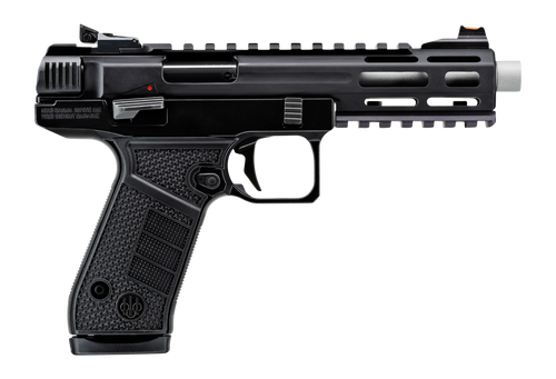Beretta USA JB22TACMET15SB B Series Jaguar Tac Full Size 22 LR 15+1 5.25" Stainless Barrel w/M-LOK Barrel Shroud, Black Picatinny Rail Slide, Black Metal Frame w/Picatinny Rail, Interchangeable Grip P