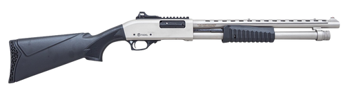 Citadel FRMN2020SYN Mariner  Full Size 20 Gauge Pump 3" 4+1 18.50" Nickel Finished Heat Shield Barrel, Nickel Finished Aluminum Receiver w/Picatinny Rail, Black Fixed Synthetic Stock                  