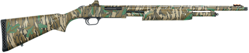 Mossberg 50133 500 Turkey Full Size 410 Gauge Pump 3" 5+1 20" Mossy Oak Greenleaf Vent Rib Barrel & Optics Cut Steel Receiver, Mossy Oak Greenleaf Synthetic Stock, Holosun 407K Red Dot                