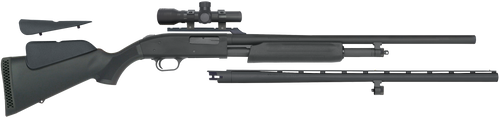 Mossberg 54047 500 Field/Deer Pump 20 Gauge 5+1 3" 26" Vent Rib/24" Slugster Barrels, Matte Blued Metal Finish, Synthetic Dual Comb Stock, Includes Accu-Set Chokes & Dead Ringer 2.5x20mm Scope        