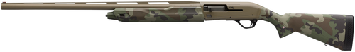 Winchester Repeating Arms 511313292 SX4 Hybrid Hunter 12 Gauge 3.5" Chamber 4+1 2.75" 28", FDE Cerakote Rec/Barrel, Woodland Camo Furniture, Fiber Optic Front Sight Left Hand                          