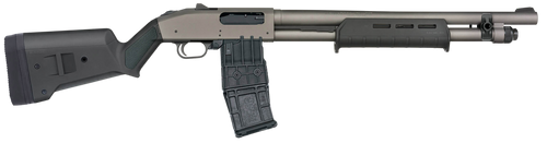 Mossberg 50221 590M  12 Gauge 10+1 18.50" Tungsten Gray Cerakote Barrel & Steel Drilled & Tapped Receiver, Magpul SGA Black Synthetic Stock                                                             