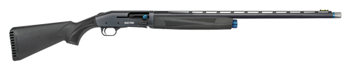Mossberg 85159 940 Super Bantam Full Size 12 Gauge Semi-Auto 3" 4+1 26" Matte Blued Vent Rib Barrel, Tungsten Gray w/Blue Accents Stainless Steel Receiver, Adjustable Black Synthetic Stock, Right Hand