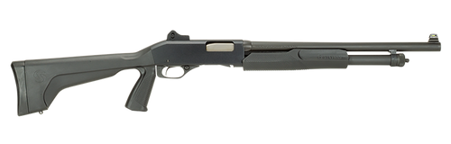 Stevens 22439 320 Security 20 Gauge 3" 5+1 18.50" Matte Blued Carbon Steel Barrel, Matte Black Fixed Pistol Grip Stock Ambidextrous, Ghost Ring Sight                                                   