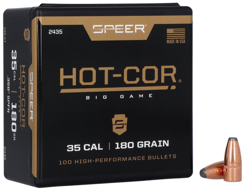 Speer 2435 Hot-Cor  35Cal 180gr Spitzer Soft Point 100 Per Box/5 Case                                                                                                                                   