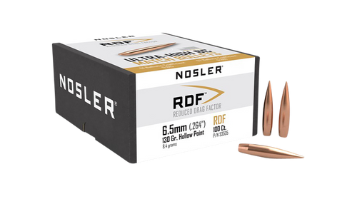 Nosler 53505 RDF Match 6.5Creedmoor 130gr Hollow Point Boat Tail 100/Box                                                                                                                                