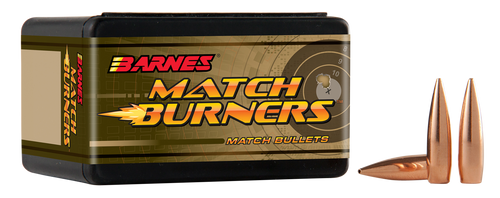 Barnes Bullets 30162 Match Burners  22Cal 69gr Match Burners Boat Tail 100/Box                                                                                                                          