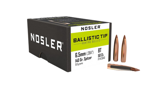Nosler 26140 Ballistic Tip  6.5Creedmoor 140gr Spitzer Point 50/Box                                                                                                                                     