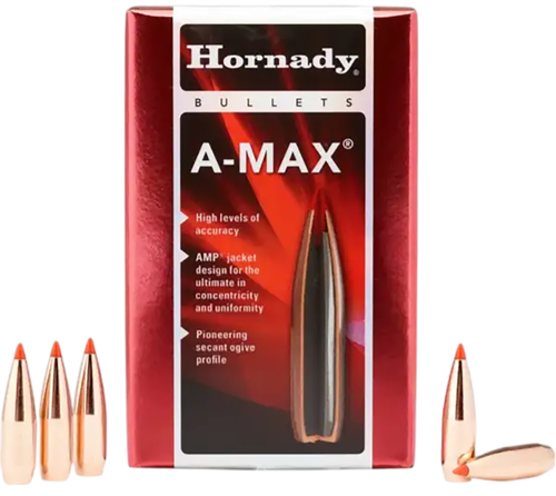 Hornady 30502 A-MAX  30 Cal .308 168 gr A Max 100 Per Box/ 15 Case                                                                                                                                      