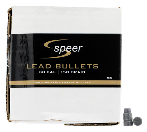 Speer 4628 Handgun  38Cal 158gr Lead Semi Wad Cutter Hollow Point 500 Per Box/1 Case                                                                                                                    