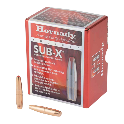 Hornady 33394 Sub-X  338Cal 307gr 50 Per Box/15Case                                                                                                                                                     