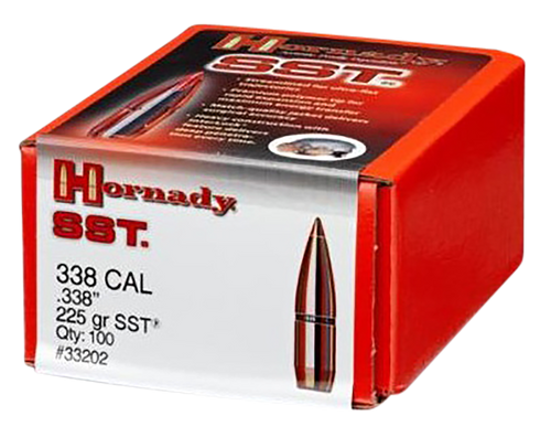Hornady 33202 SST  338 Cal .338 225 gr Super Shock Tip 100 Per Box/ 15 Case                                                                                                                             