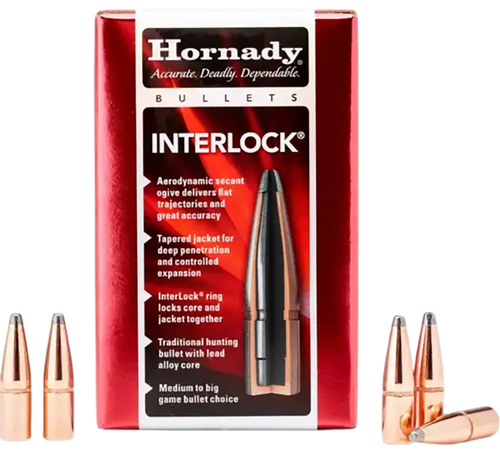 Hornady 3236 InterLock  8mm .323 195 gr Spire Point 100 Per Box/ 15 Case                                                                                                                                