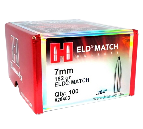Hornady 28403 ELD Match  7mm .284 162 gr Extremely Low Drag Match 100 Per Box/ 15 Case                                                                                                                  