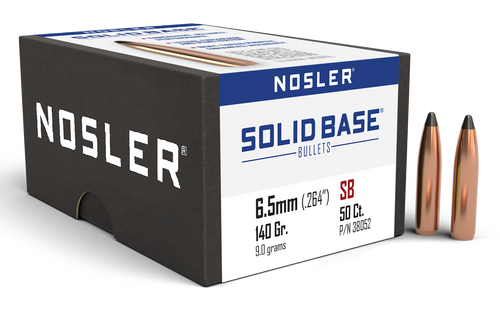Nosler 38052 Solid Base  6.5mm 140gr Soft Point 50CT                                                                                                                                                    