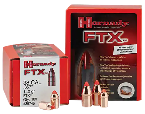 Hornady 45218 FTX  45 Cal .452 225 gr Flex Tip eXpanding 100 Per Box/ 15 Case                                                                                                                           