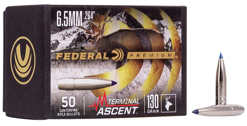 Federal PB264TA1 Premium Terminal Ascent Component 6.5mm 130gr 50 Per Box/4 Case                                                                                                                        