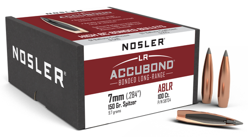 Nosler 58734 AccuBond Long Range 7mm 150gr Spitzer Point 100/Box                                                                                                                                        