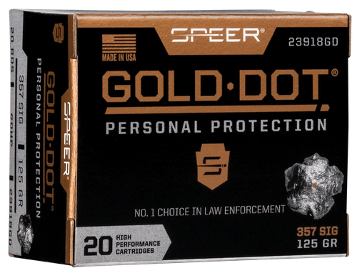 Speer 4360 Gold Dot Personal Protection 357Sig 125gr Hollow Point 100 Per Box/5 Case                                                                                                                    