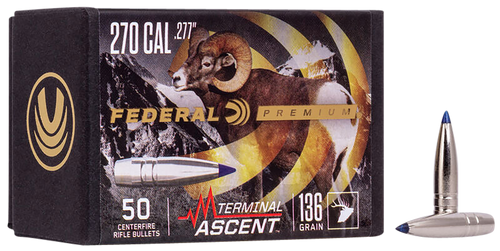Federal PB277TA1 Premium Terminal Ascent Component 270Win 136gr 50 Per Box/4 Case                                                                                                                       