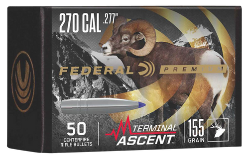 Federal PB277TA2 Premium Terminal Ascent Component 270Cal 155gr 50 Per Box/4 Case                                                                                                                       