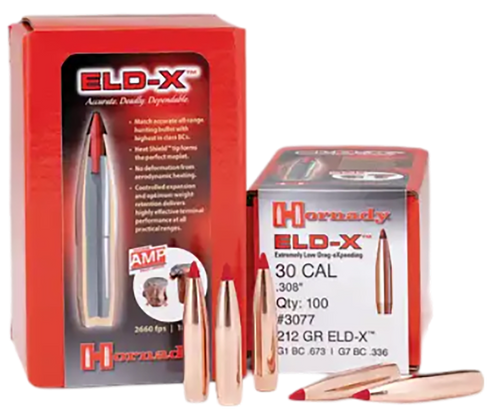 Hornady 3074 ELD-X  30 Cal .308 178 gr Extremely Low Drag eXpanding 100 Per Box/ 15 Case                                                                                                                