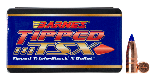 Barnes Bullets 30459 Tipped TSX  35Cal 180gr Flat Base 50/Box                                                                                                                                           