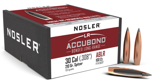 Nosler 58317 AccuBond Long Range 30Cal 210gr Spitzer Point 100/Box                                                                                                                                      