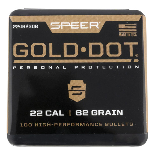Speer 22462GDB Gold Dot  224Cal 62gr Soft Point 100 Per Box/20 Case                                                                                                                                     