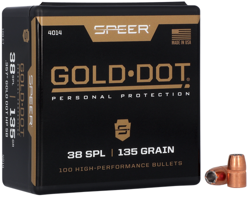 Speer 4014 Gold Dot Personal Protection 38Special 135gr Hollow Point 100 Per Box/5 Case                                                                                                                 