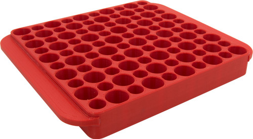 Hornady 480042 Magnum Reloading Block Red Multi Caliber Plastic 50rd                                                                                                                                    