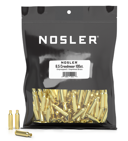 Nosler 10211 Premium Brass Unprimed Cases 6.5Creedmoor Rifle Brass 100/Box                                                                                                                              