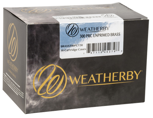 Weatherby BRASS300PCT50 Unprimed Cases  300PRC Rifle Brass 50/Box                                                                                                                                       