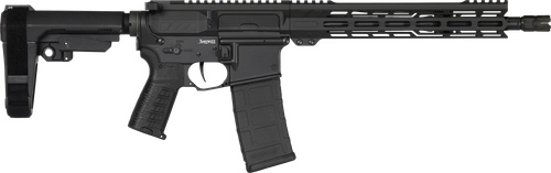 CMMG 55AC20AAB Banshee MK4 5.56x45mm 30+1 12.50" Black Nitride Medium Taper Threaded Barrel, EML 11" M-LOK Handguards, Black Armor Cerakote Aluminum Picatinny Rail Receiver, CMMG Zeroed Grips         