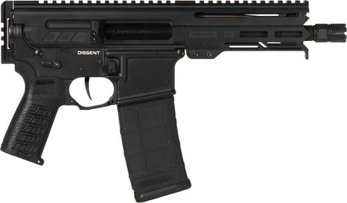 CMMG 55A938FAB Dissent  5.56x45mm NATO 30+1 6.50", Black Cerakote Rec, OEM Grip, Picatinny Buffer Adapter, Zeroed Drop-In Single Stage Trigger                                                          