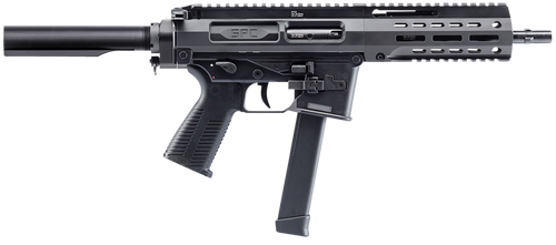 B&T Firearms 500003ABG SPC9  9mm Luger 33+1 9.10", Black, Buffer Tube Stock, Polymer Grip (Glock Mag Compatible)                                                                                        